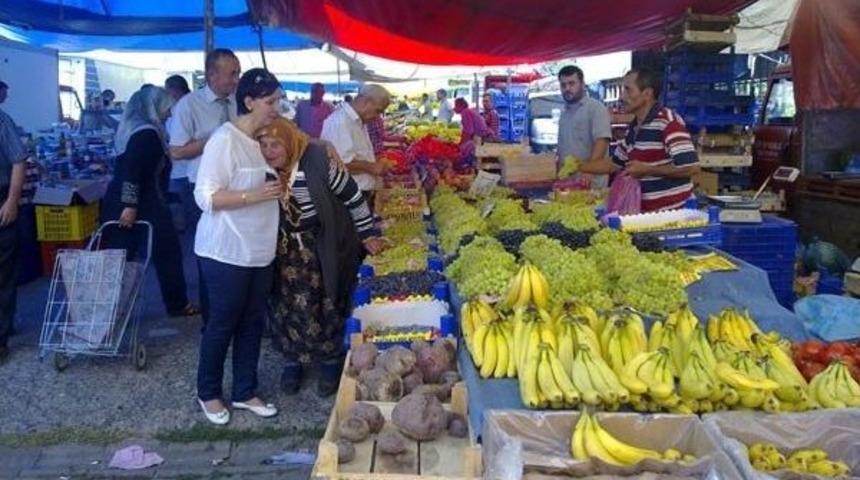 Başkan G&uuml;neş, Saltukova Pazar Yerini Gezdi