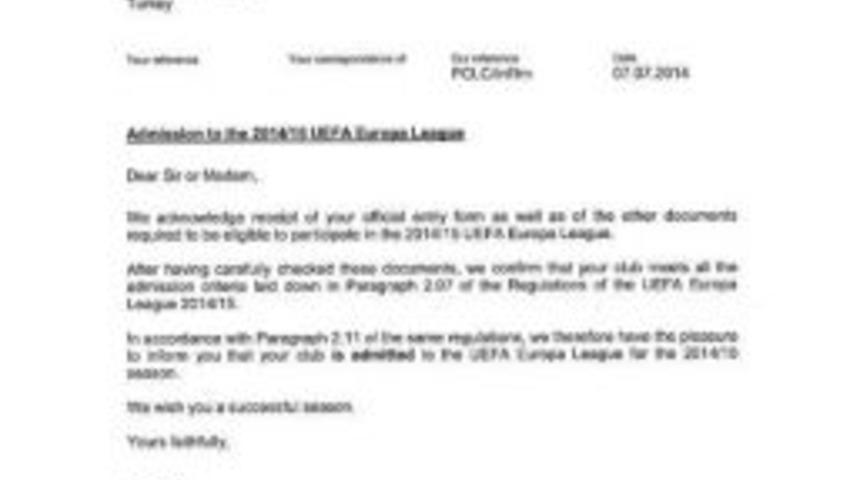 Uefa Trabzonspor'u Avrupa Kupalarına Davet Etti