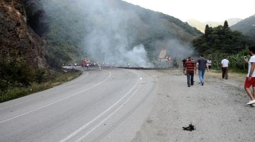Giresun-g&uuml;m&uuml;şhane Karayolu'nda Korku Dolu Saatler