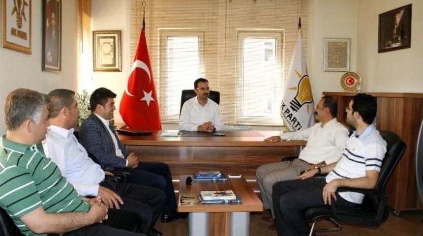 Mhp İl Başkanı Taş&ccedil;ı Ve Beraberindeki Parti Y&ouml;neticileri, Ak Parti İl Başkanı Tanrıver&rsquo;i Ziyaret Etti