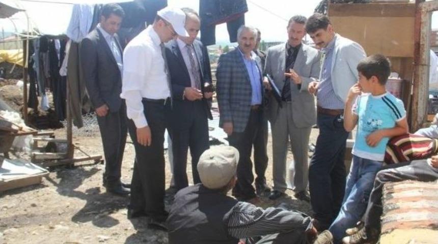 Atalay Ve K&ouml;ksoy Hortumun Vurduğu Mahallelerde İncelemelerde Bulundu