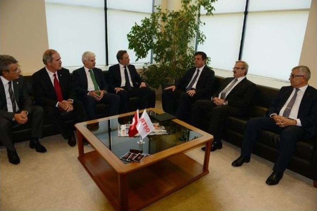 Btso, Ekonomi Bakanı Zeybekci&rsquo;yi Ağırladı