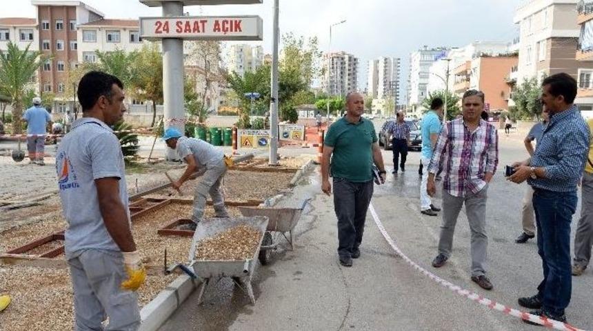 Muratpaşa Kaldırımları Kırmızı-beyaz