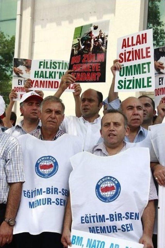 İsrail'in Gazze Saldırısı Protesto Edildi