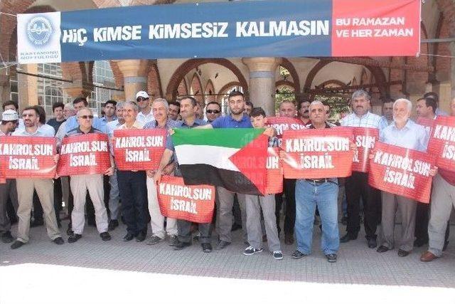 Kastamonulular İsrail’deki Yaşananları Protesto Etti