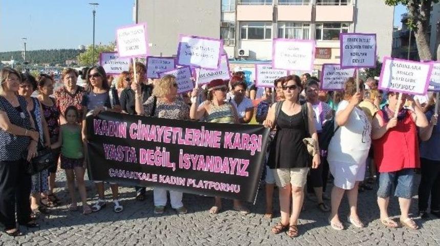 &Ccedil;anakkale'de Kadın Cinayetlerine Tepki