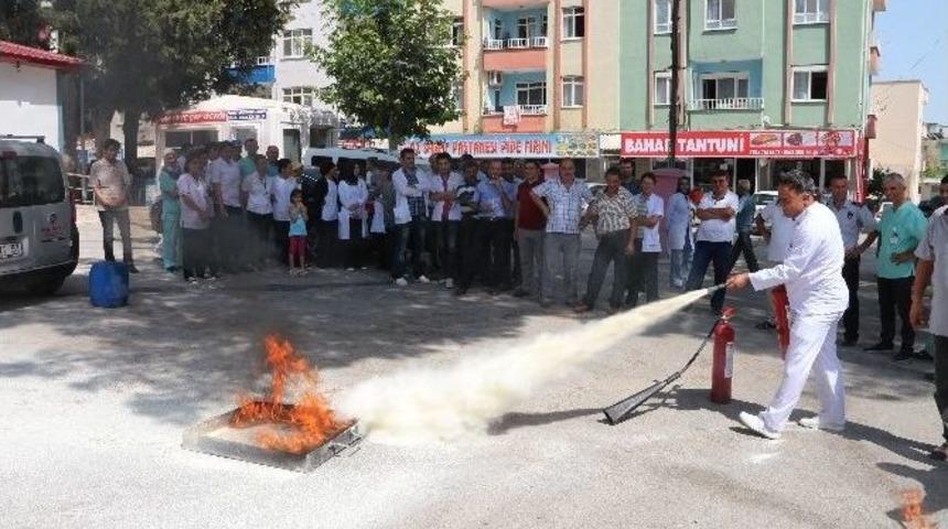Mut Devlet Hastanesi'nde Yangın Tatbikatı