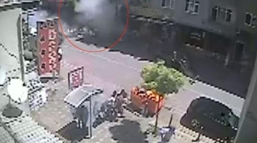 3 Kişinin &Ouml;ld&uuml;ğ&uuml; Patlama G&uuml;venlik Kamerasında