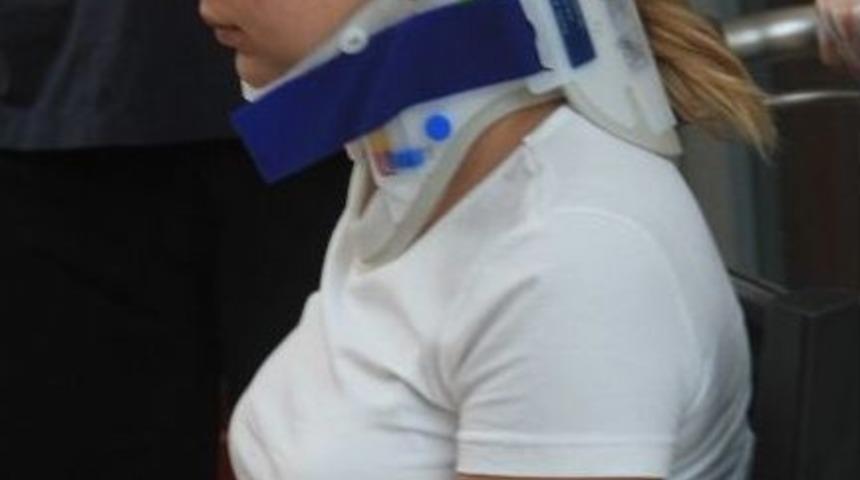 Hamile Kadın Kazada Yaralandı.