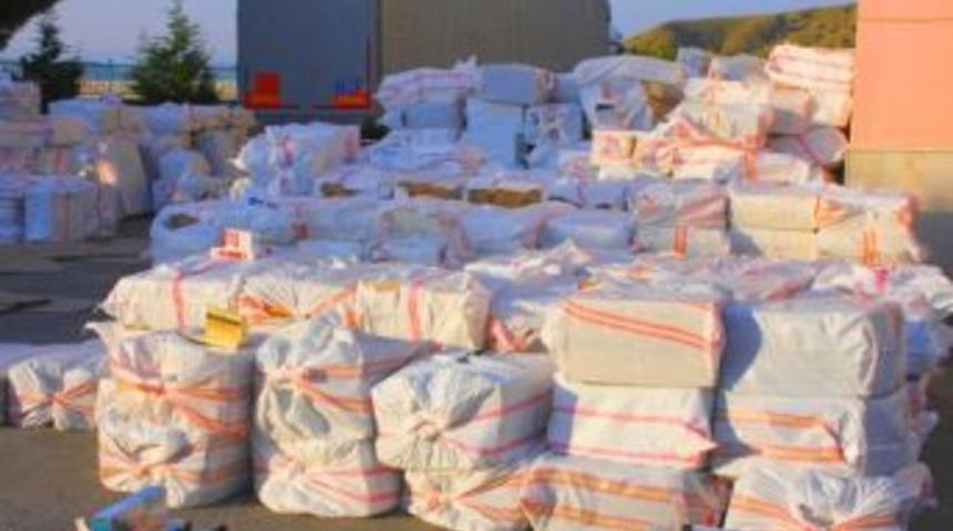 Osmancık'ta TIR Dolusu Ka&ccedil;ak Sigara Ele Ge&ccedil;irildi