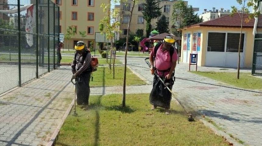 Erdemli Belediyesi Park Ve Bah&ccedil;elerin Bakımını S&uuml;rd&uuml;r&uuml;yor