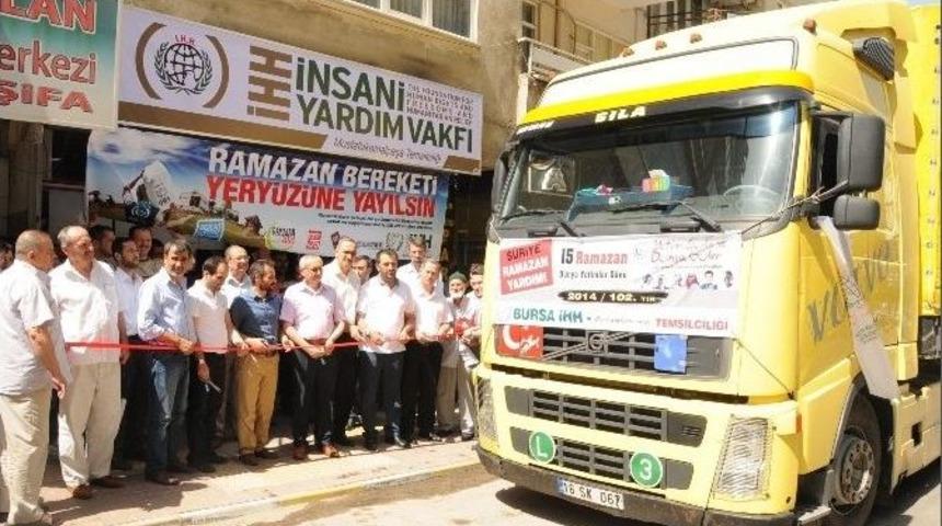 Mustafakemalpaşa İhh Temsilciliği A&ccedil;ıldı, İlk Yardım Suriye&rsquo;ye