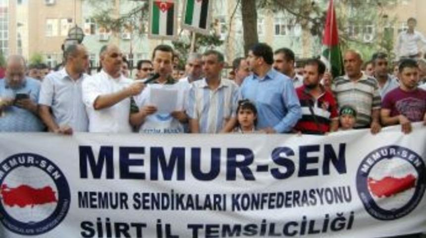 Siirt&rsquo;teki Stk&rsquo;lardan İsrail Protestosu