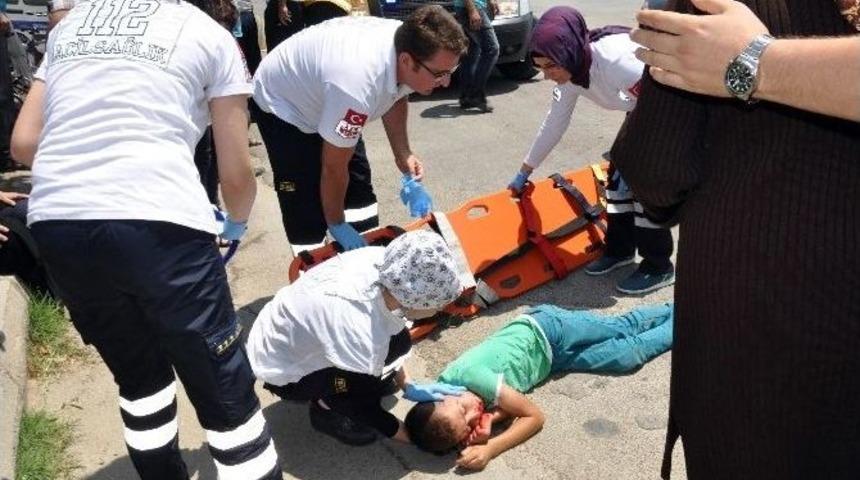 Otomobilin &Ccedil;arptığı Bisikletli &Ccedil;ocuk Ağır Yaralandı