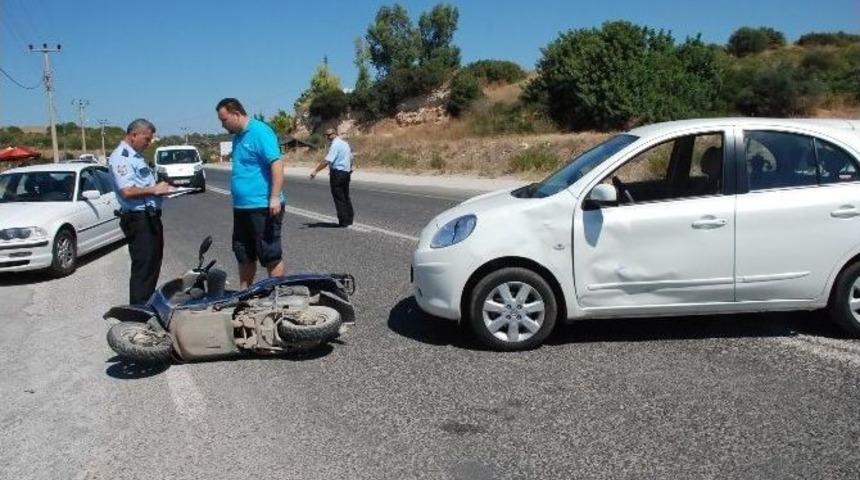 Didim'de Trafik Kazası; 1 Yaralı