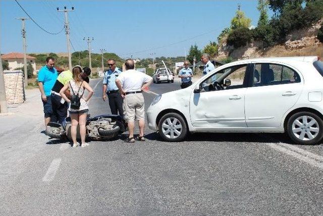 Didim'de Trafik Kazası; 1 Yaralı