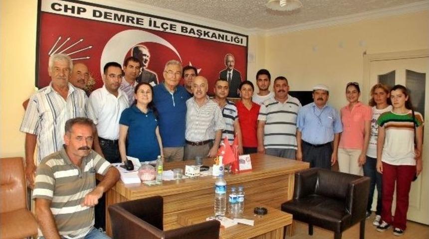 Deniz Baykal&rsquo;dan Yeni Başkan Sarıoğlu&rsquo;na Kutlama Ziyareti