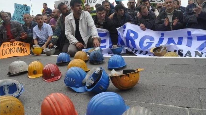 Ocaklarının Kapatılacağı Duyan Maden İş&ccedil;ileri Ttk&rsquo;ya Y&uuml;r&uuml;d&uuml;