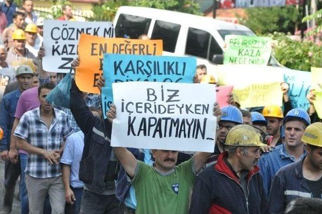 Ocaklarının Kapatılacağı Duyan Maden İş&ccedil;ileri Ttk&rsquo;ya Y&uuml;r&uuml;d&uuml; 2