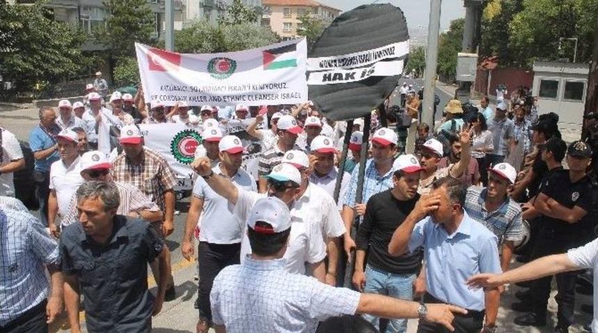 Hak-iş Konfederasyonu&rsquo;ndan &ldquo;gazze&rdquo; Protestosu