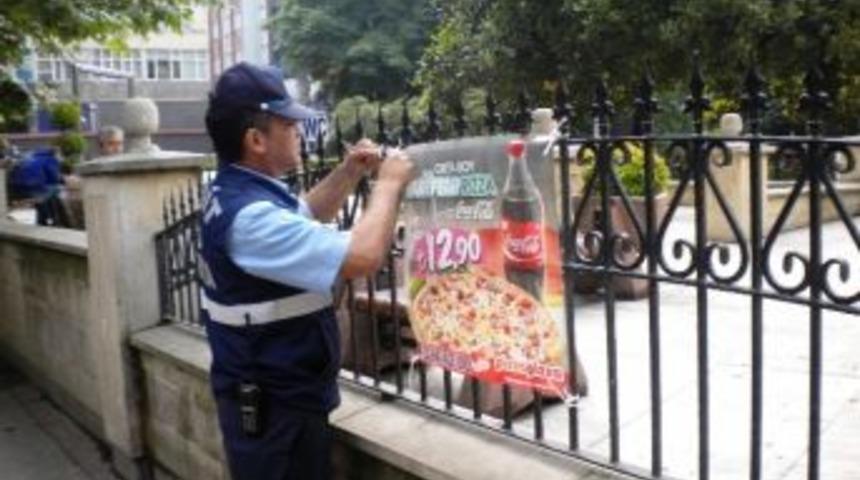 Zabıta&rsquo;dan Afiş Uyarısı