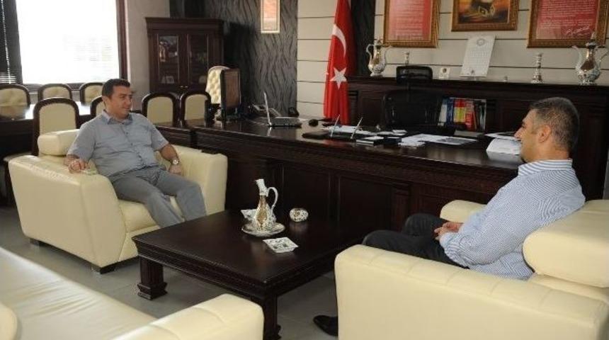 İl&ccedil;e Milli Eğitim M&uuml;d&uuml;r&uuml; Başıb&uuml;y&uuml;k&rsquo;ten Başkan Bakıcı&rsquo;ya Veda Ziyareti