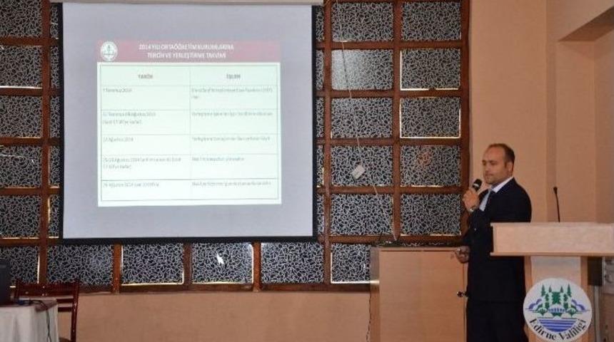 Edirne'de 'tercih Ve Yerleştirmeler' Konulu Toplantı Ger&ccedil;ekleştirildi