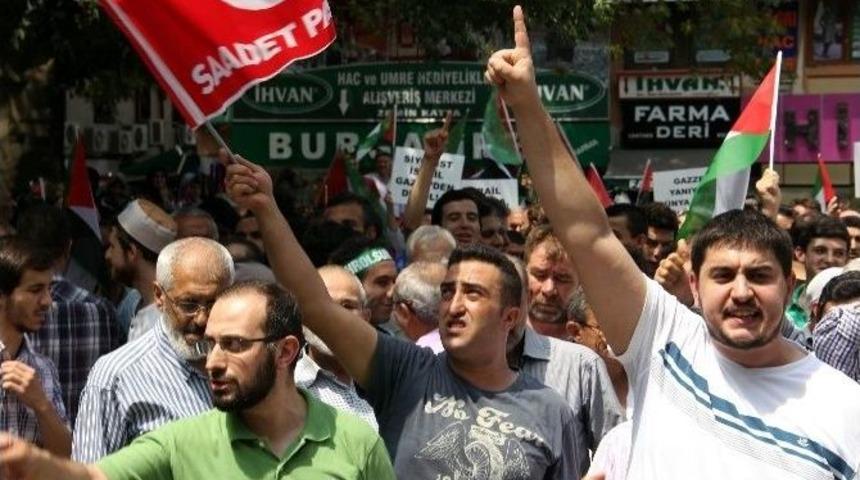 Saadet Partililerden Gazze Protestosu