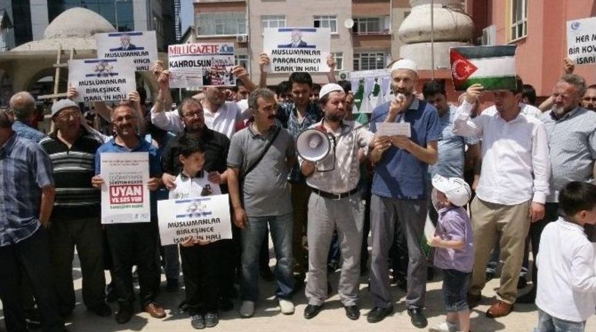 Ordu'da İsrail&rsquo;in Gazze Saldırısı Protesto Edildi