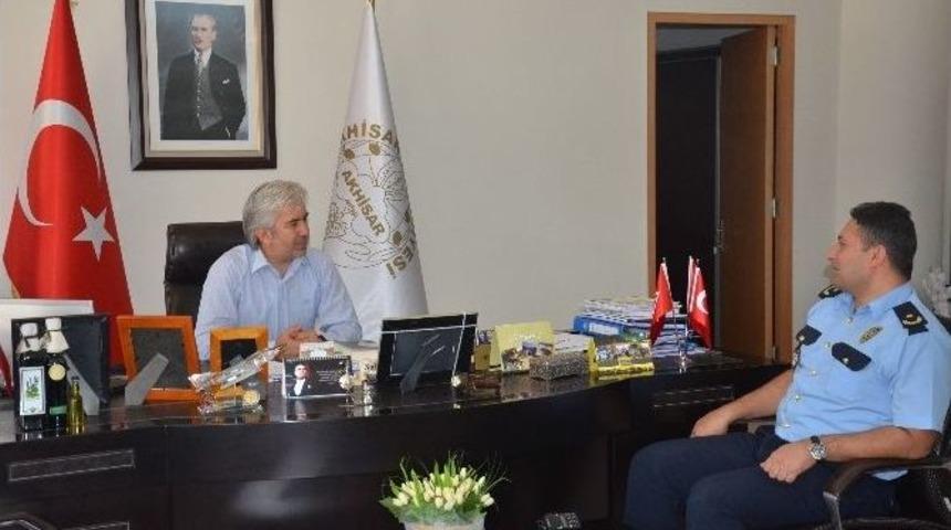 Asayiş Şube M&uuml;d&uuml;r&uuml; Demiray, Başkan Hızlı'ya Veda Etti