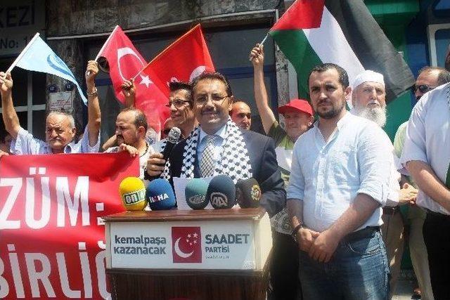 Saadet Partisi İzmir Teşkilatından İsrail Protestosu