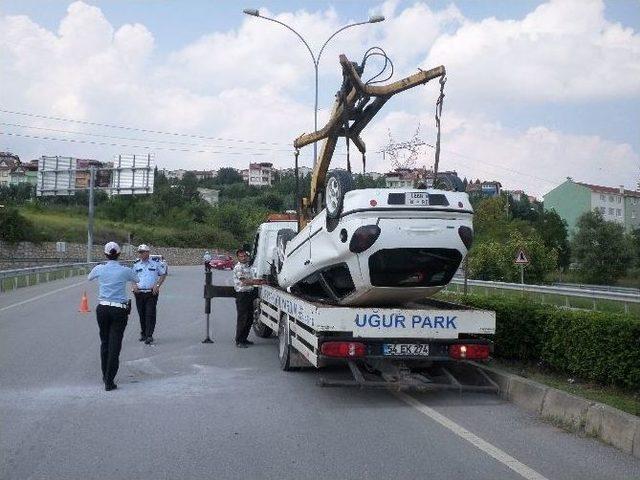 Beşköprü’de Araç Takla Attı: 1 Yaralı