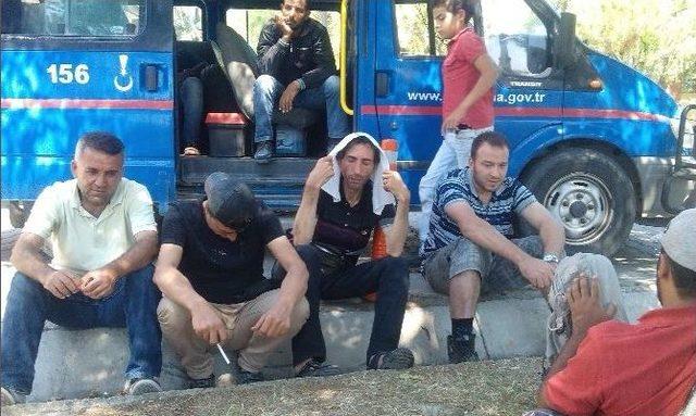 Doğanbey'de Çoğunluğu Suriyeli 51 Mülteci Yakalandı