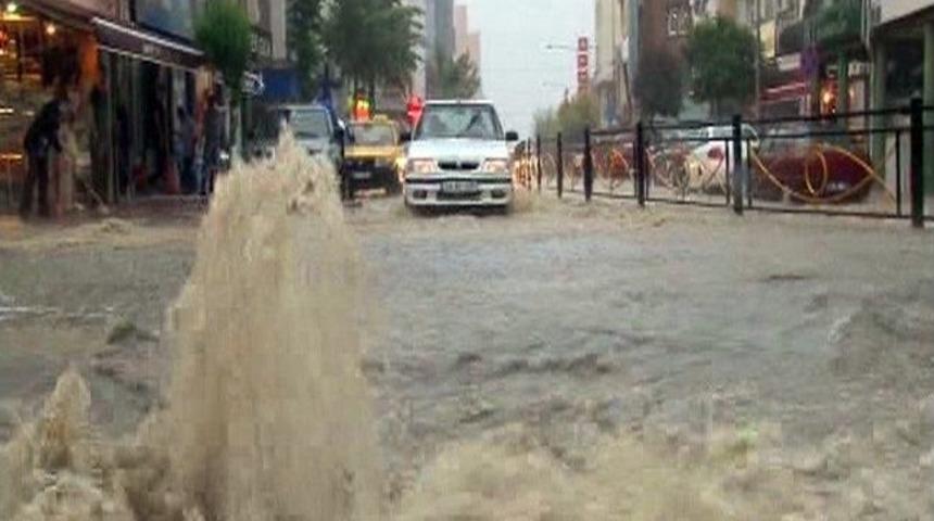 Tekirdağ Sağanak Yağışa Teslim