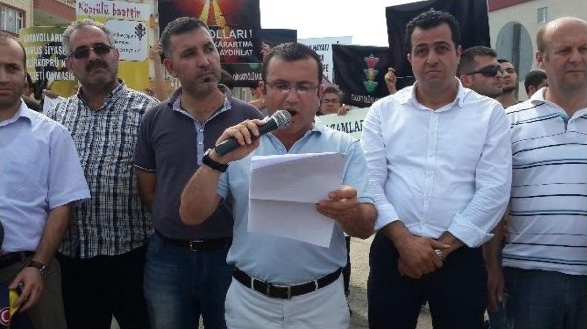 &ldquo;&ouml;l&uuml;m Kavşağı&rdquo;nda Protesto