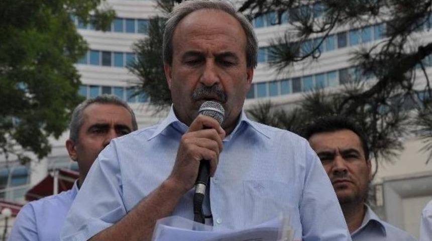 Kayseri G&uuml;n&uuml;ll&uuml;ler Kurulu Ve Memur-sen'den Gazze'ye Saldıran İsrail'e Protesto