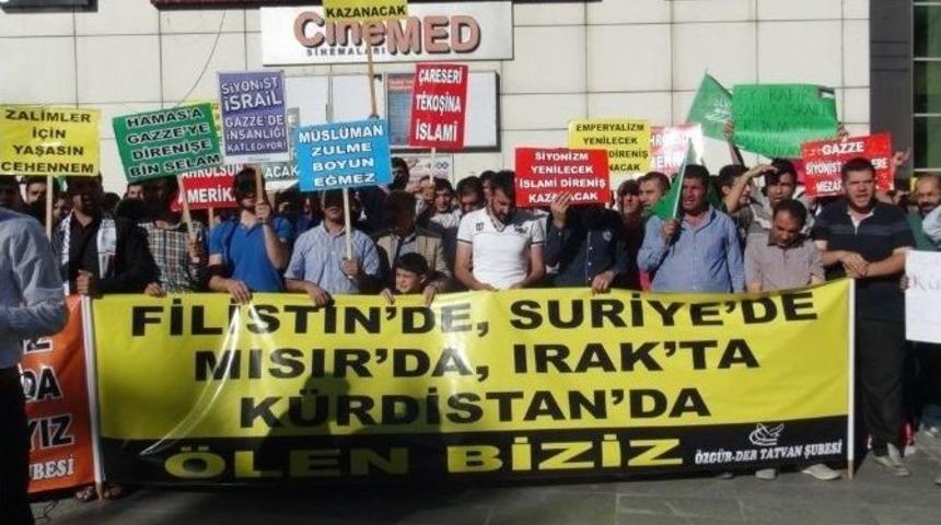 Tatvan&rsquo;da İsrail Bayrakları Yakıldı