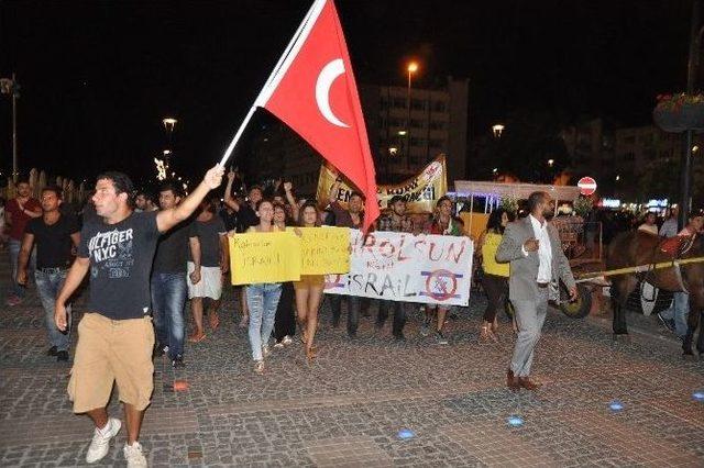 Çanakkale’de İsrail’in Gazze Saldırıları Protesto Edildi