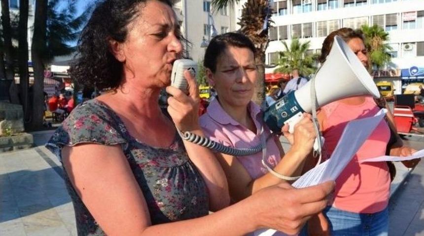 Ayvalık&rsquo;ta Kadın Cinayetlerine Kadınlardan Tepki