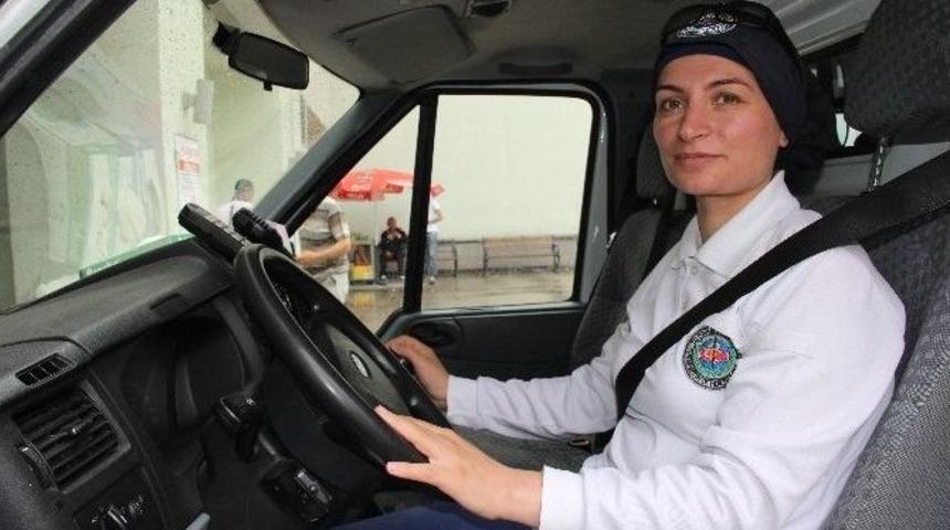 Samsun'un Tek Bayan Ambulans Şof&ouml;r&uuml;