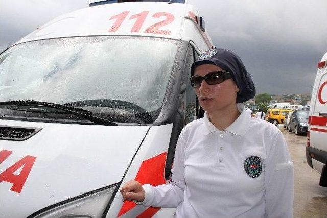 Samsun'un Tek Bayan Ambulans Şoförü