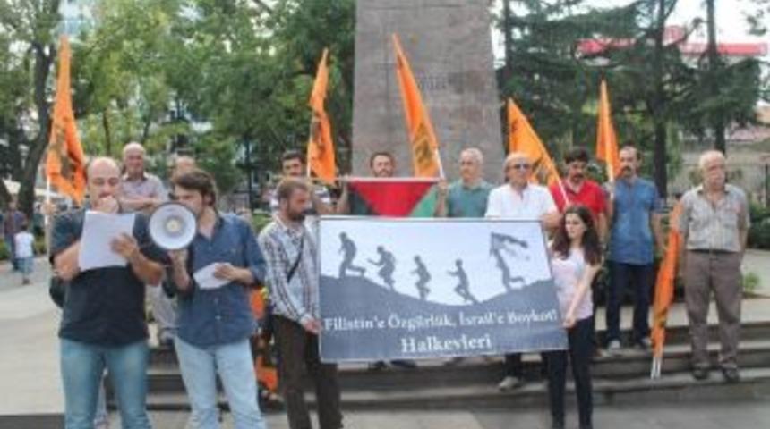 Trabzon'da Halkevleri'nden İsrail Protestosu