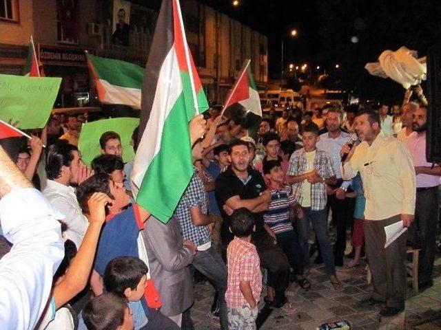 Araban İlçesinde İsrail’in Gazze’ye Saldırısı Protesto Edildi
