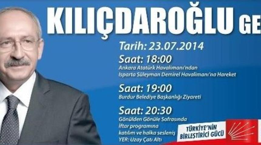 Kılı&ccedil;daroğlu Burdur&rsquo;a Geliyor