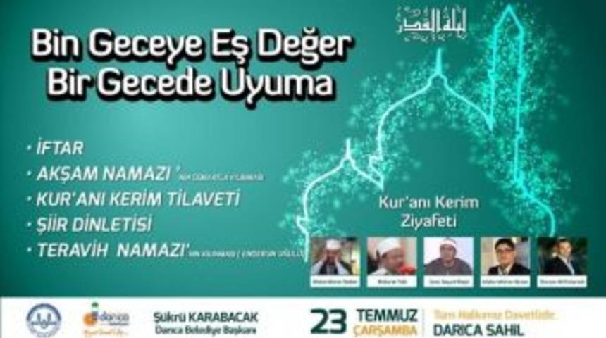 Darıca Kadir Gecesi'ni Hep Birlikte Kutlayacak