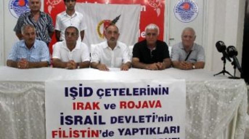 Mersin Y&ouml;re Dernekleri Platformu Işid Ve İsrail'i Protesto Etti