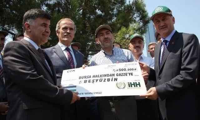 Bursa’dan Suriye’ye 450 Ton Gıda, Filistin'e Yarım Milyonluk Yardım