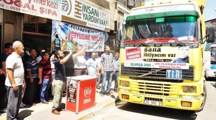 Mustafakemalpaşa İhh&rsquo;dan T&uuml;rkmenlere Yardım