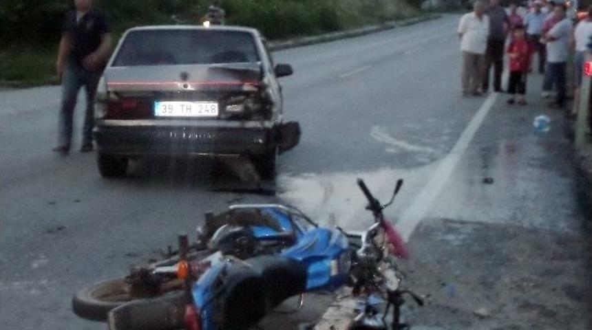 Kırklareli'de Motosiklet Kazası: 1 Ağır Yaralı