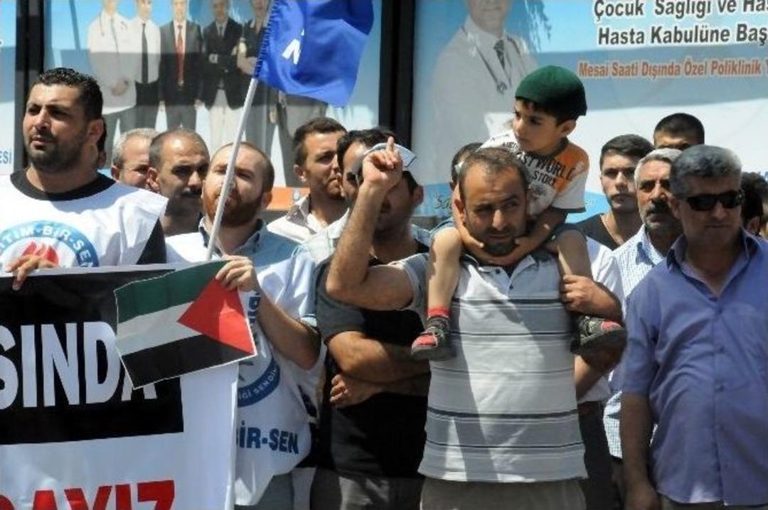 Iğdır&rsquo;da İsrail'in Gazze'ye Y&ouml;nelik Saldırıları Protesto Edildi